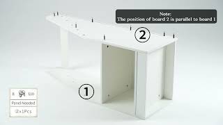 F019 Kids bookshelf and toy storage Installation Video-Step 1 to 4