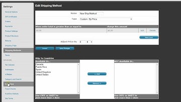How to setup shipping using the iHost.net e-Store