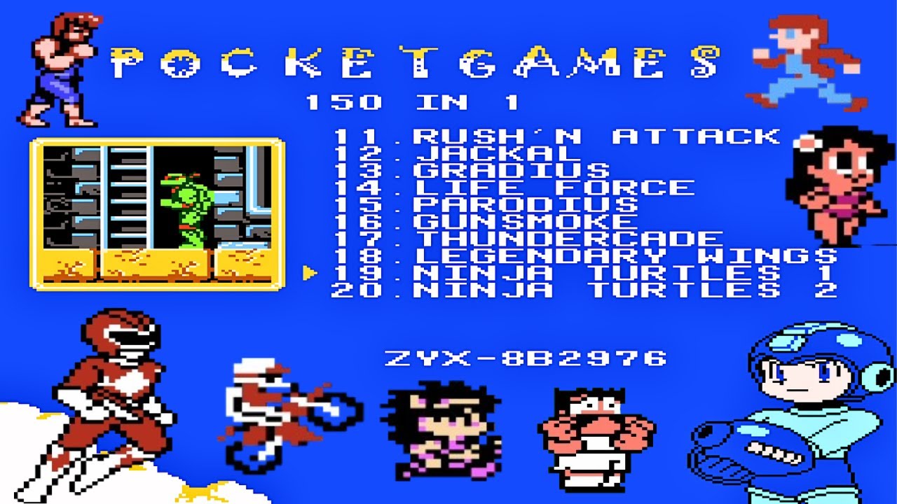 NES 150 in 1 Pocket Games : All-Time Classic Hits!