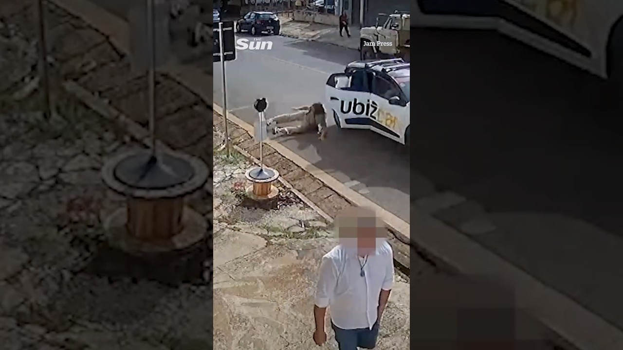 Shocking moment passenger hurls herself out of moving Uber to avoid £1.40 fare