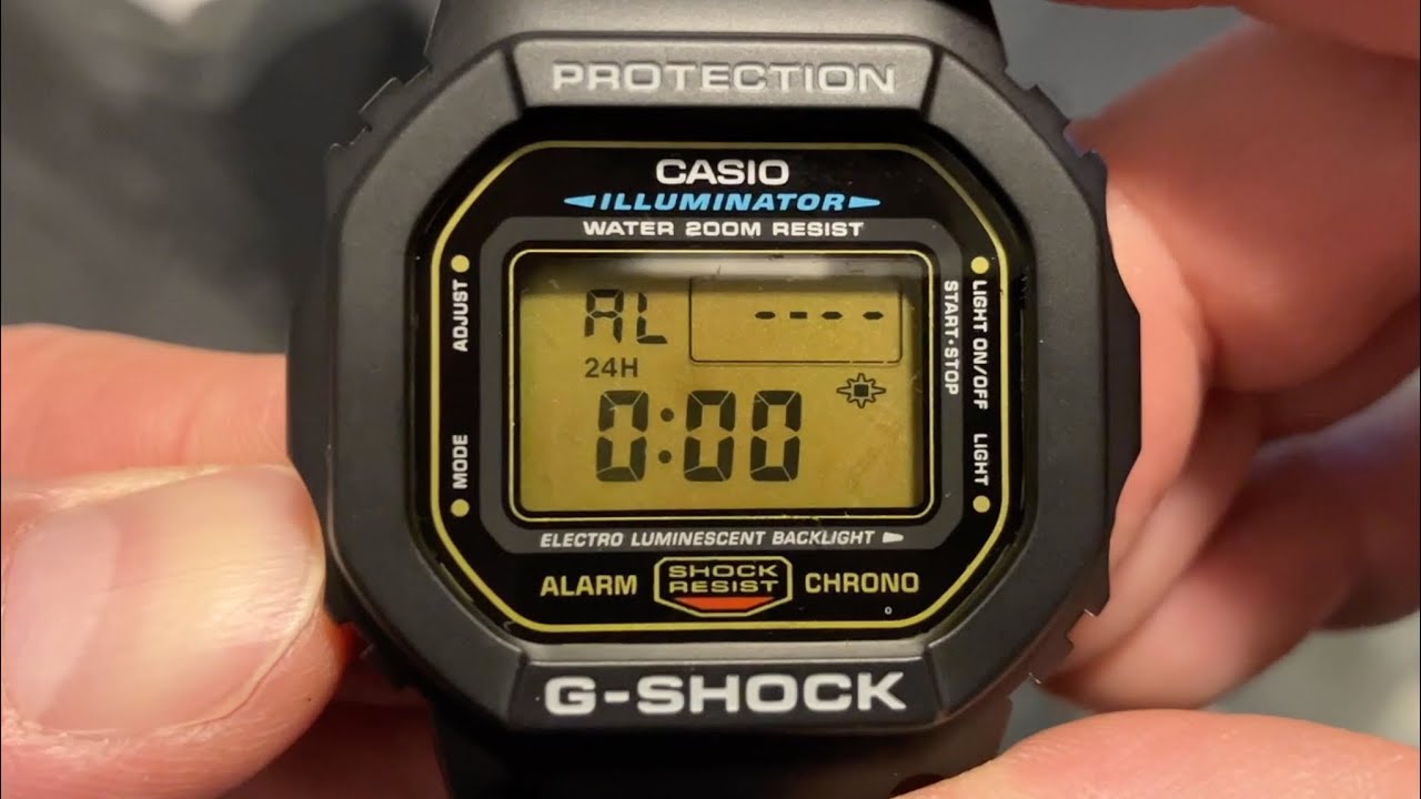 restore Casio g shock dw5600EG golden - YouTube