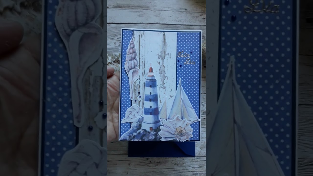 "Marina" Handmade Card | Mintay papers 