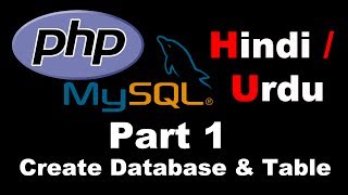 PHP MYSQL tutorials in hindi / urdu Part 1 Database creation in php mysql