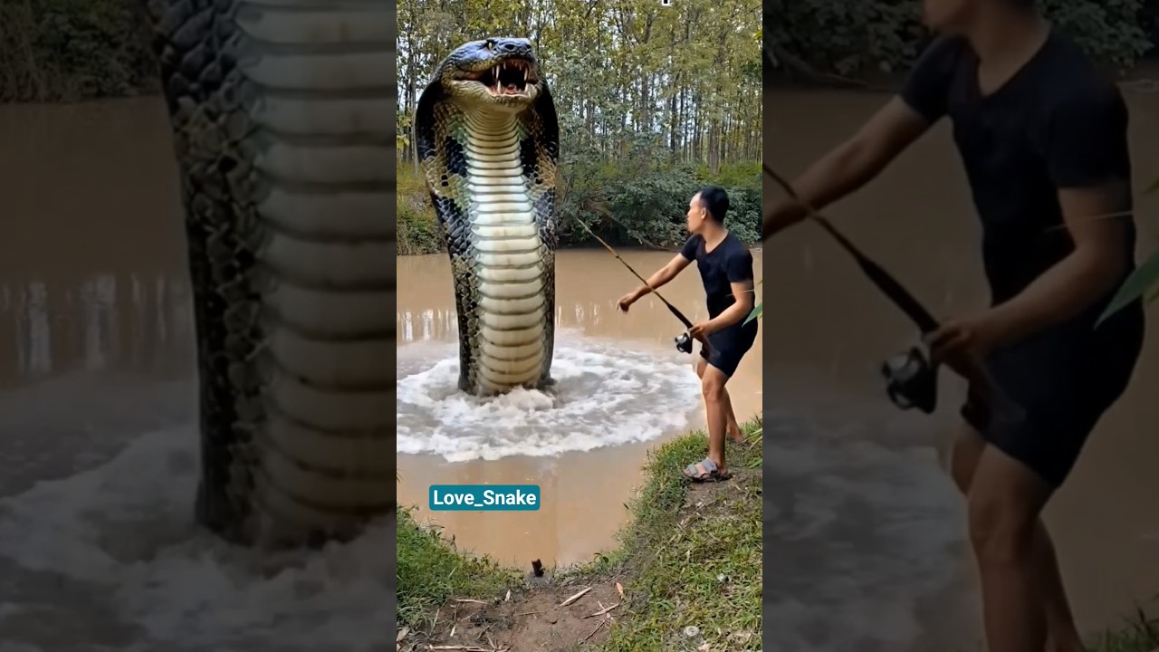 fishing the cobra 😱”