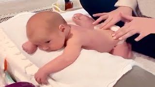 Try Not To Laugh : Cutest Baby Reaction when Being Massage #2 | Funny Videos