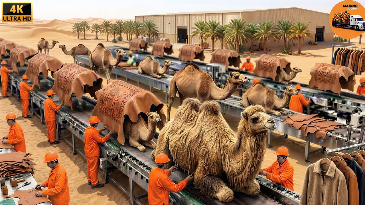 Camel Processing Inside USA's Famous Camel Factory | From Raw Leather to Crafted Jackets ...