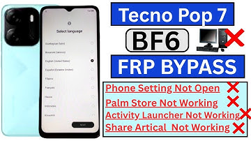 Tecno POP 7 (BF6) FRP Bypass Android 12 — No PC | Apps Not Working FIX (100% Working) 2024