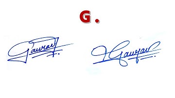 G-letter Most stylish signature | Gaurav name signature style | Letter G signature style