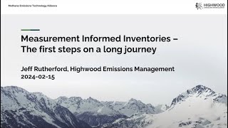 Measurement Informed Inventories – The first steps on a long journey