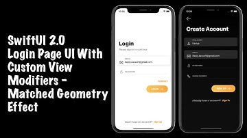 SwiftUI Login Page UI With Custom View Modifiers - Matched Geometry Effect - SwiftUI 2.0 Tutorials