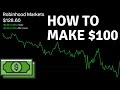 How to Make $100 Selling a Call Option on Robinhood Stock!