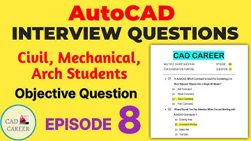 AutoCAD 10 OBJECTIVE Question & Answer | Interview Question And Answer | AutoCAD MCQ | Episode 8