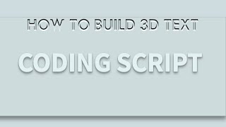 Leran How to Make 3D Text Using Html And CSS3 Only Easy