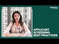 Applicant Screening - Best Practices 📄