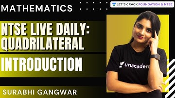Ntse Live Daily : Geometry " Quadrilateral" | Introduction | Maths | Surabhi Gangwar