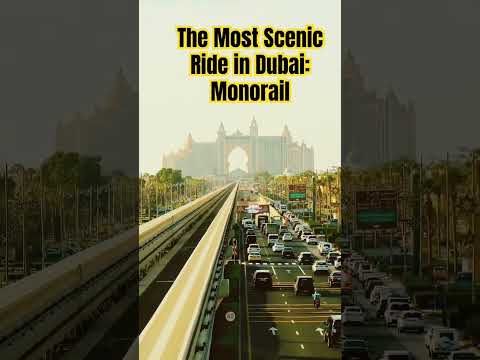 The Most Scenic Ride in Dubai: Monorail Edition #visitdubai #monorail