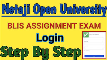 Nsou Blis Online Assignment Exam Login Process Step By Step ll