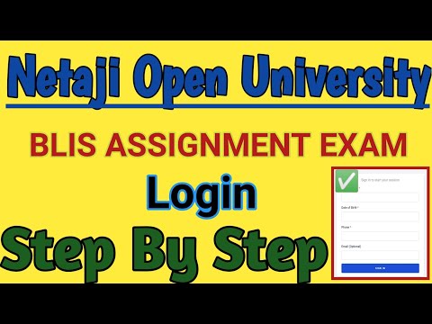 Nsou Blis Online Assignment Exam Login Process Step By Step ll