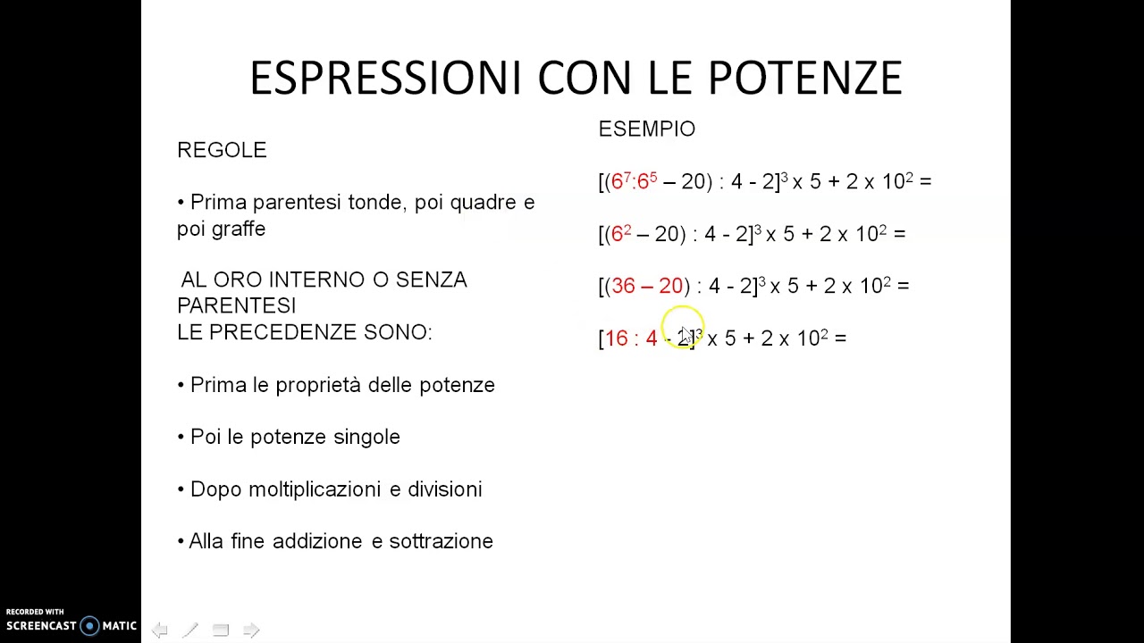 ESPRESSIONI CON LE POTENZE - YouTube