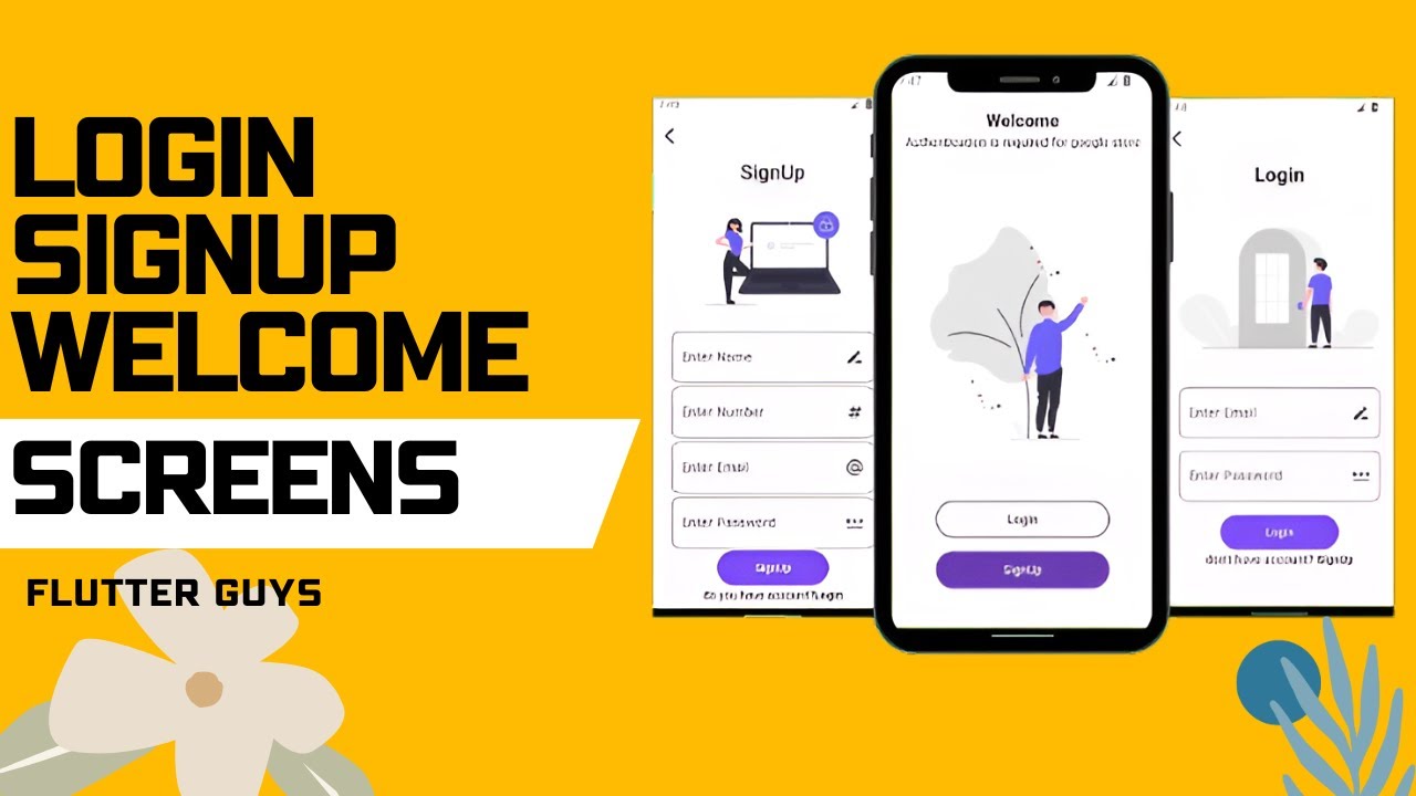 How to create Login and Signup Screen in Flutter📱 | Flutter Tutorial # ...