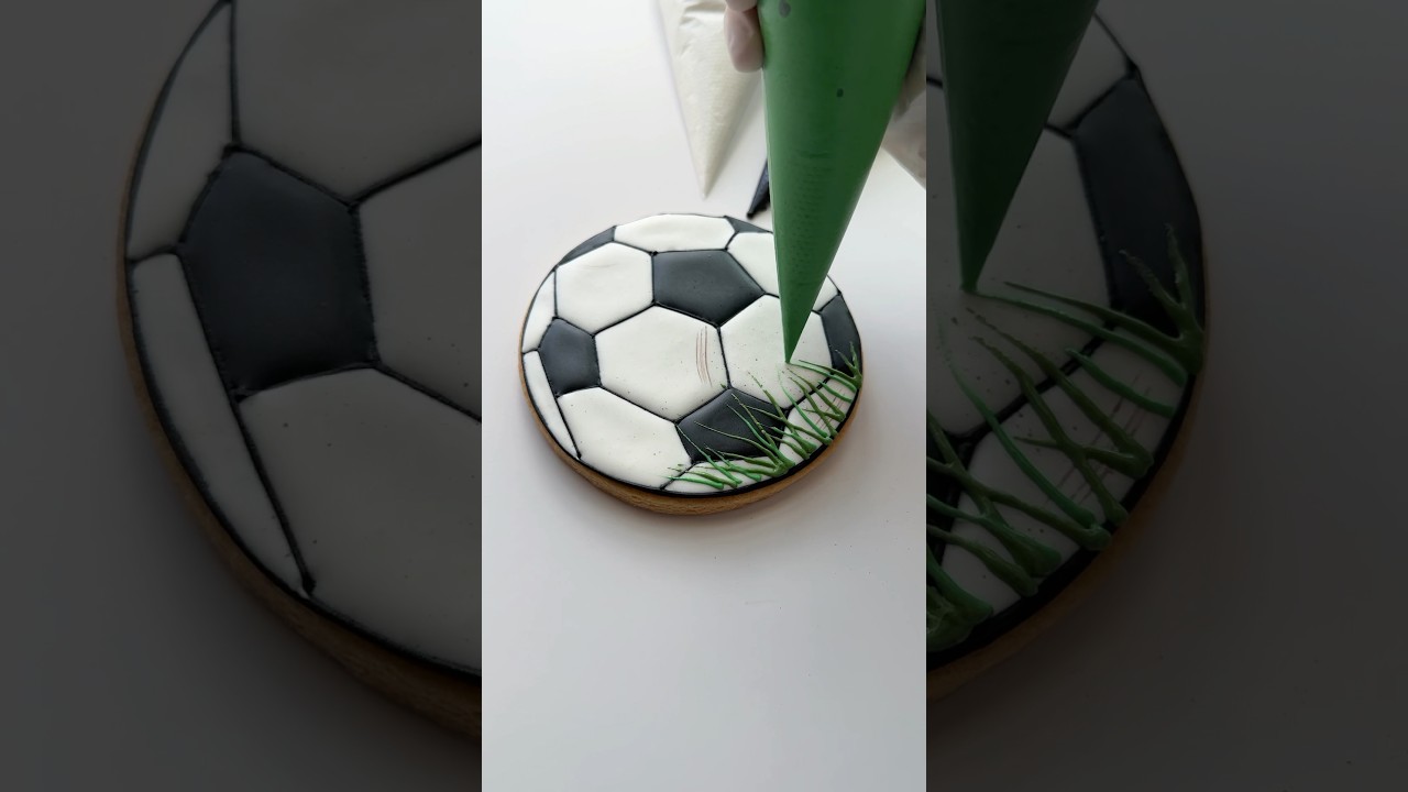 What sport should I do next?⚽️ royal icing 101 linked in my bio #soccerball #cookiedecorating #asmr