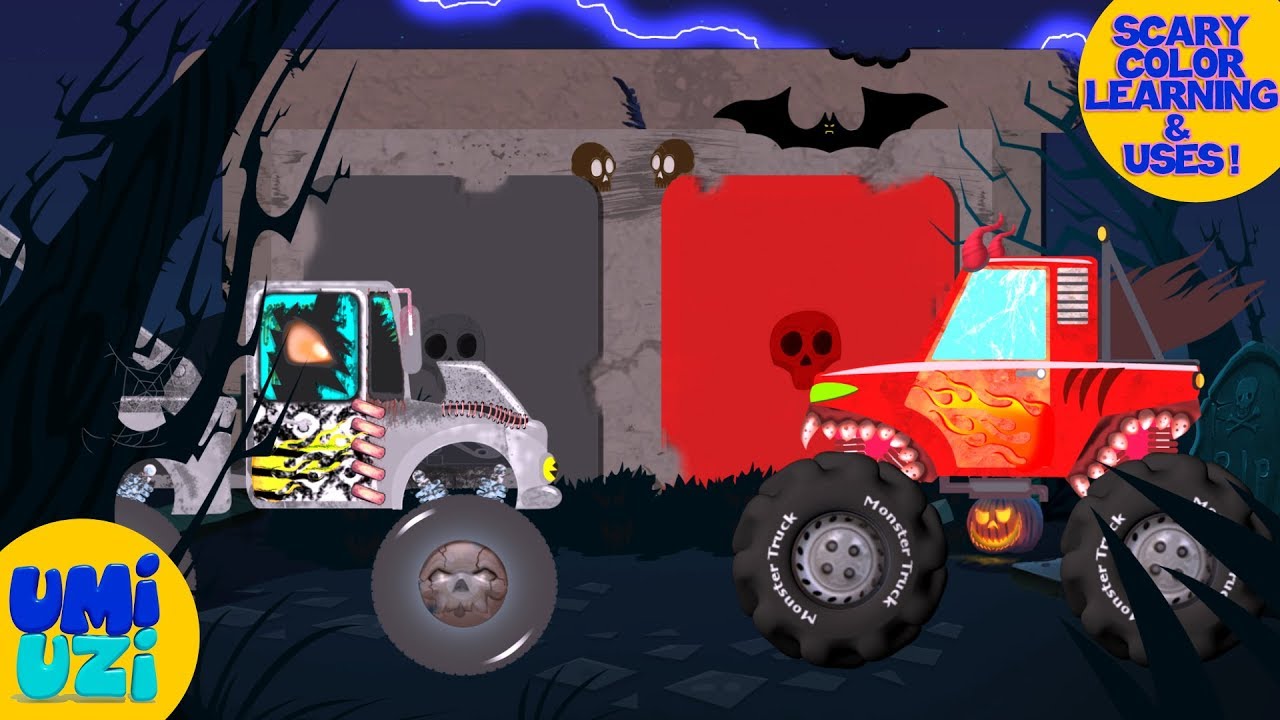 Umi Uzi | learn colors with vehicles | Tow Truck | Monster Truck