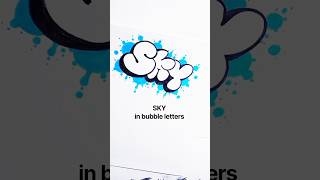 Details How to Draw Graffiti Bubble Letters SKY 🔥 | Easy Tutorial #11 Guide