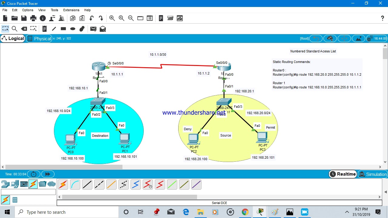 HOW TO CONFIGURE NUMBERED STANDARD ACCESS LIST IN CISCO PACKET TRACER ...