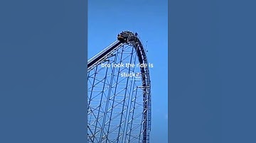 Thumbnail of ride called millennium force gets stuck at the top of the ride 300ft in the air
