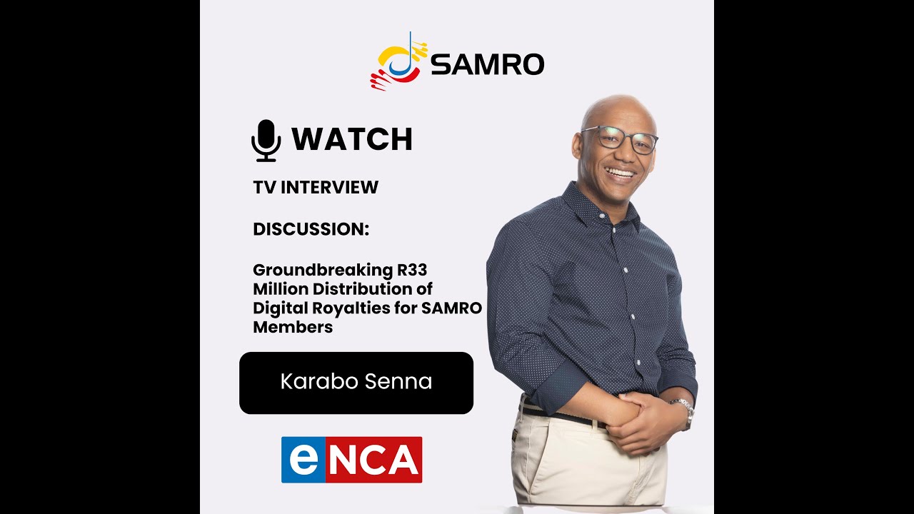 SAMRO’s GM of Sales and Licensing, Karabo Senna on eNCAnews’s Business Show with Rofhiwa Madzena