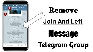 How To Remove Join And Left Message In Telegram Group | Radiant