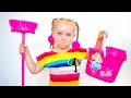Gaby Little Helper! Kids Pretend Play with Cleaning Toys