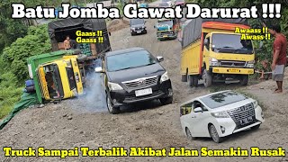 Batu Jomba Gawat Darurat || Truk Terbalik Akibat Jalan Semakin Bergelombang