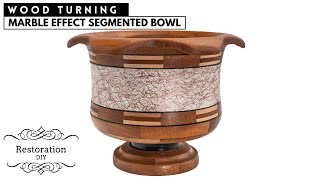 Woodturning | Marble Effect Bowl | Restoration DIY