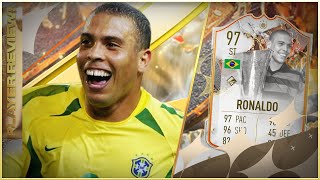 BEST CARD IN FIFA 23??!!! TROPHY TITAN 97 RATED RONALDO R9 PLAYER REVIEW - FIFA 23 ULTIMATE TEAM