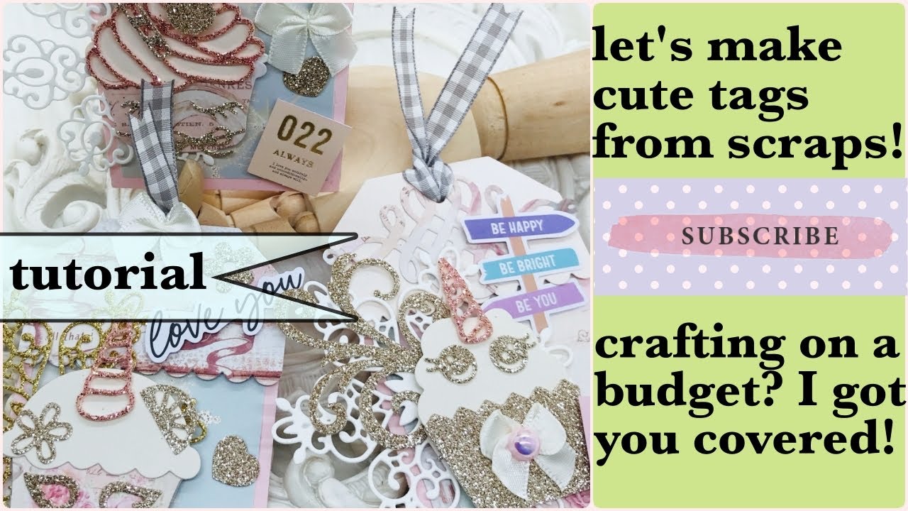 Tutorial - Dimensional tags using scraps | Decor8yourlife Crafting on a Budget Tutorial June 2022