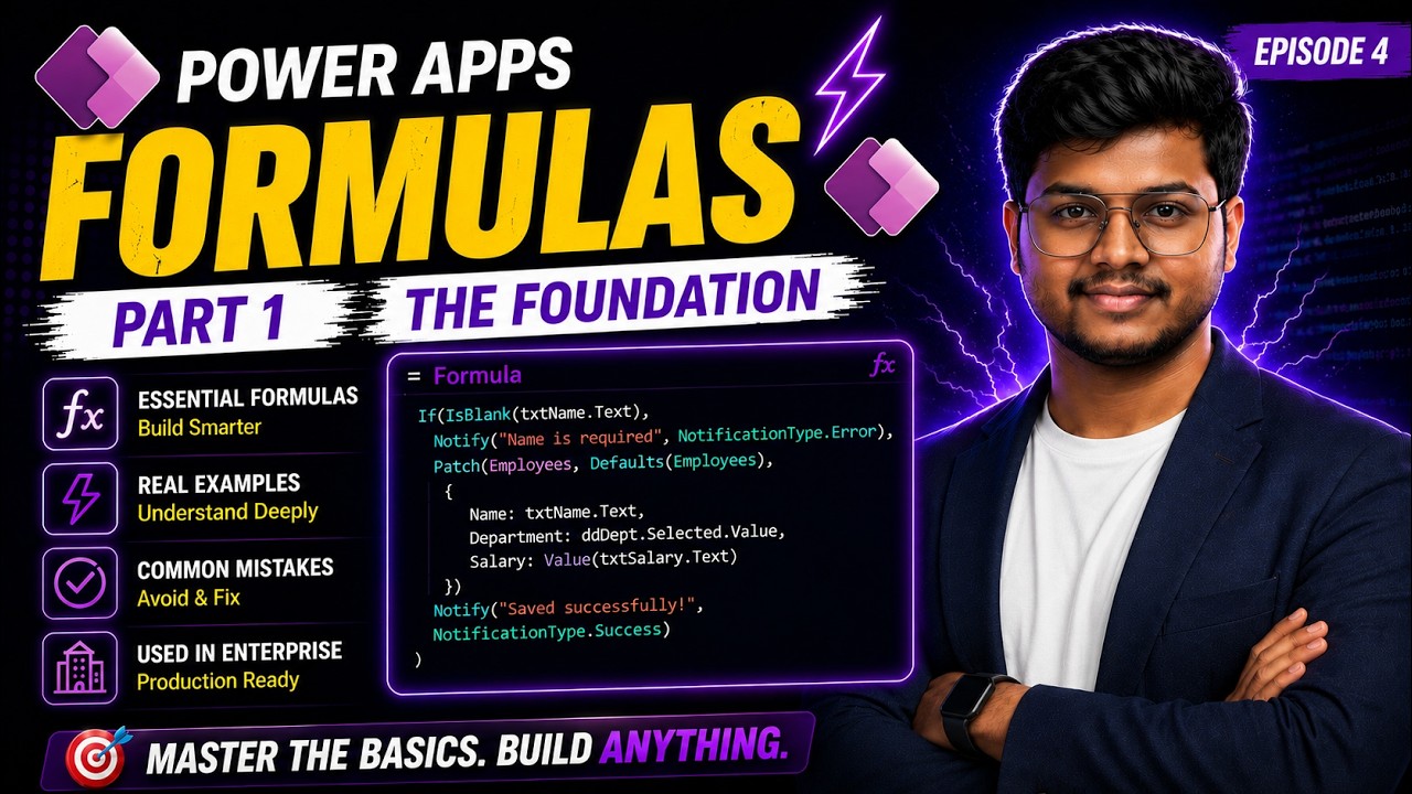 Power Apps Formulas Beginners MUST Learn ⚡ 12 Formulas That Do 90% of ...