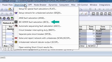 PSS®E: Tutorial 3 - Short Circuit Module