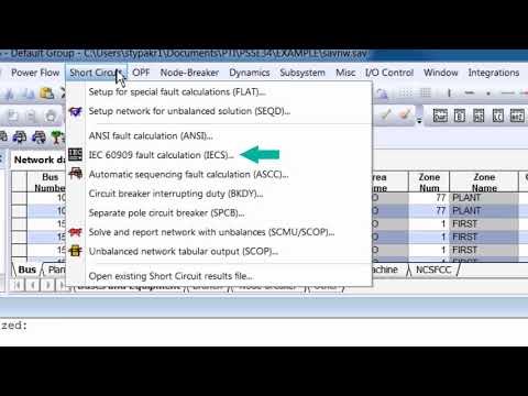 PSS®E: Tutorial 3 - Short Circuit Module