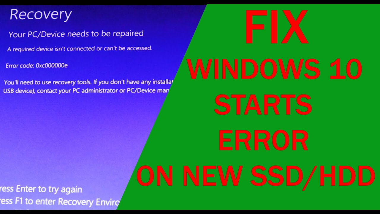How To Fix Your PC/Device Needs To Be Repaired After Installed Windows ...