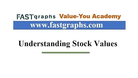4 - Introduction to Understanding Stock Values | FAST Graphs