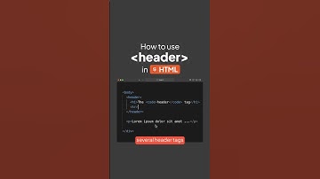 Do you know how to use the header tag in HTML? #coding #html #header