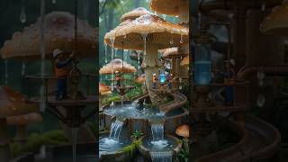 Tiny Workers Build a Mushroom Water Plant 🍄💧 | Miniature Fantasy World AI Animation #shorts #fifa26