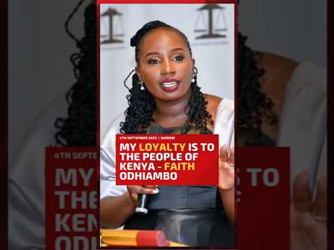 My Loyalty Is To The People Of Kenya Faith Odhiambo 