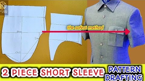 TWO PIECE SLEEVE PATTERN (Safari suit) Short suit sleeve with aTUCK #suitsleevsdesign #Safarisuit