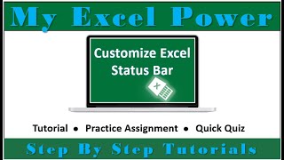 My Excel Power: Customize Status Bar