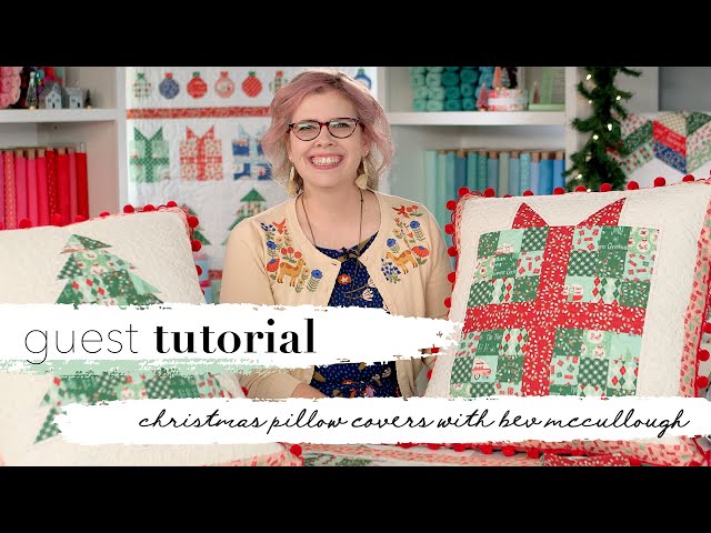 Patchwork Quilted Christmas Pillow Tutorial