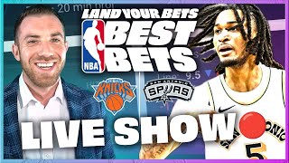 Friday NBA Finals Live Show (+MLB) 🔴 Game 2 Knicks vs Spurs | Best Bets June 5 | Land Your Bets