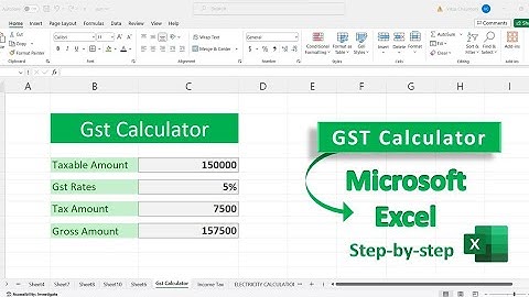 Gst Calculation in Ms Excel Tutorial | How to make a GST Calculator in Excel || GST- Cgst Sgst Igst