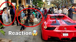 Ferrari 458 Spider in INDIA | Crazy Public REACTION and LOUD Exhaust